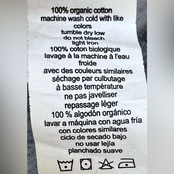 Monica + Andy Long Sleeve Gray White Bunny Pullover Organic Sweatshirt. Small. - Picture 7 of 8